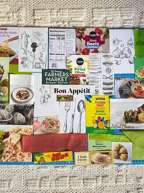 Foodie Junk Journal Kit – Curated Ephemera Pack - Green